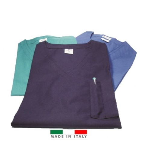 CASACCA BLUE SCURO COLLO A V   TG.XS