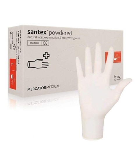 Guanti in lattice con polvere